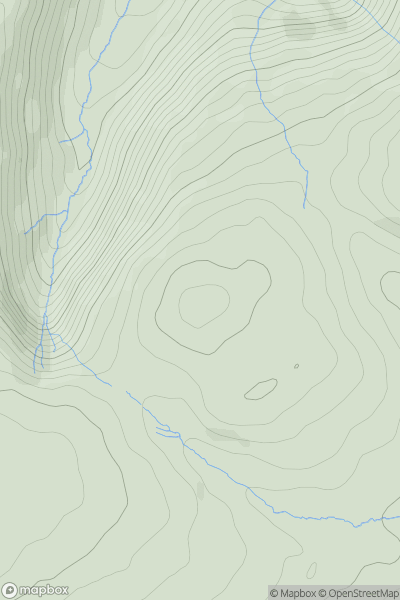 Thumbnail image for The Warren [Llandovery to Monmouth] showing contour plot for surrounding peak